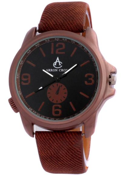 Arron cross acr015 - jam tangan wanita Crono fashion - tali kulit - hitam Coklat