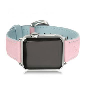 BASEUS PU Apple Watch Strap IWatch Watchband 38mm - Pink/Light Blue  