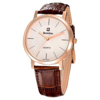 BESTDON BD98105G Men's Fashionable Waterproof Quartz Wrist Watch ?Gold+Brown+White(1*SR626) (Intl)  