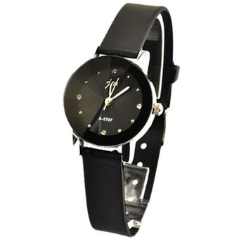 BODHI Lover Faux Leather Oversize Round Dial Quartz Wrist Watch (Black Women's) (Intl)  