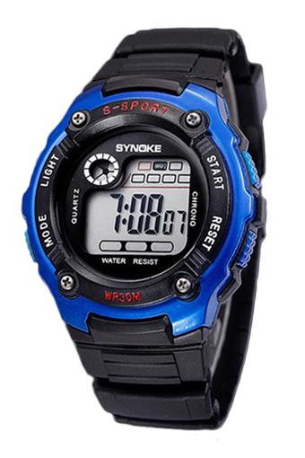 Bluelans Unisex Multifunction Waterproof Sports Electronic Watch Blue  