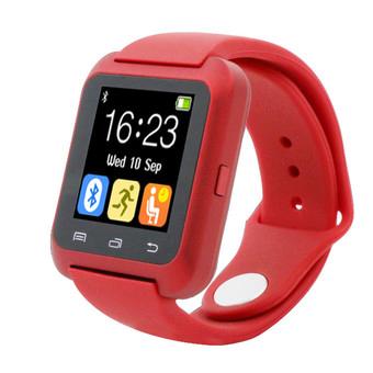 Bluetooth Smart Wrist Watch Pedometer Healthy for iPhone LG Samsung Red  