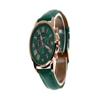 Boy's Green Leather Strap Watch  