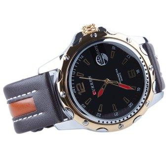CURREN 8104 Men Quartz Sports Wristwatch Coffee + Black (Intl)  