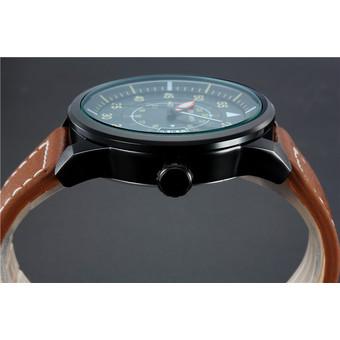 CURREN Men's Analog Quartz Date Sport Army Brown Leather Wrist Watch (Multicolor)- Intl  