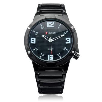 CURREN Waterproof Men Black Stainless Steel Casual Wrist Watch 8111  