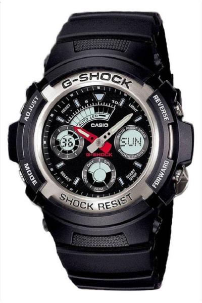 Casio AW-590-1ADR - G-Shock Watch - Jam Tangan Pria - Strap Rubber - Hitam
