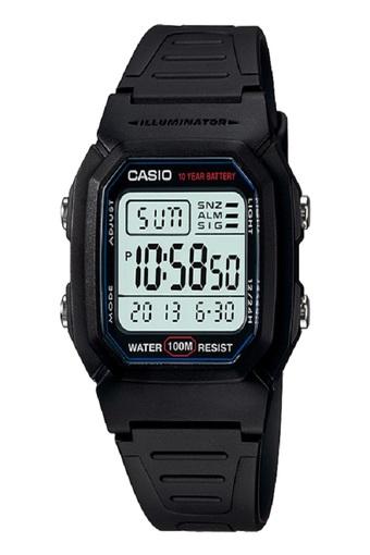 Casio Digital Jam Tangan Pria - Hitam - Strap Karet - W-800H-1A  