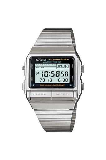 Casio Digital Jam Tangan Wanita - Silver - Strap Rantai - DB-380-1D  