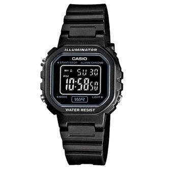 Casio Digital Watch LA20WH-1BDF - jam tangan wanita - resin - hitam  