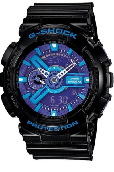 Casio GA-110HC-1ADR - G-Shock Watch - Jam Tangan Pria - Strap Rubber - Hitam