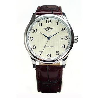 CatWalk Men's Automatic Leather Wrist Watch Brown Strap (Intl)  