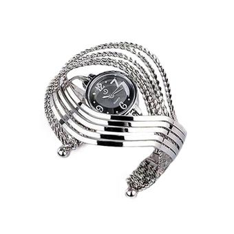 Charm Bracelet Quartz Wrist Watch (Silver)  