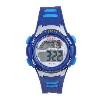 Children Kids Swimming Sports Digital Wrist Watch w-F71 Waterproof Blue (Intl)  
