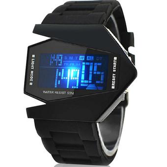Clothingloves Digital Sports Quartz Rubber Watches (Black)  