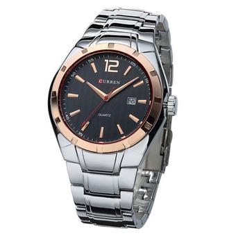 Curren 8103 Casual - Style Watch Jam Tangan - Black-Gold  