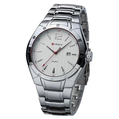 Curren 8103 Casual Watch Stainless Steel Jam Tangan Pria - Silver Putih