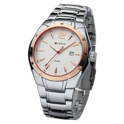 Curren 8103 Casual Watch Stainless Steel Jam Tangan Pria - Silver White