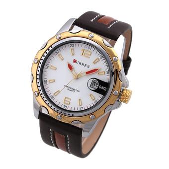 Curren 8104 Casual - Style Watch - Jam Tangan Kasual - Sportif - Gold  