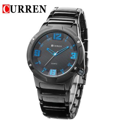 Curren 8111 Casual Watch Jam Tangan Pria Stainless Steel - Black Blue