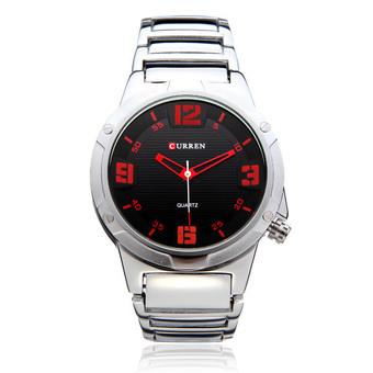 Curren Men's Silver Stainless Steel Band Watch 8111  