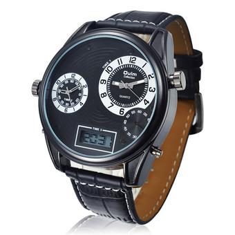 DZ Watches Male Leather Quartz Watch Fashion Casual Big Dial Men Business Wristwatch (Intl)  