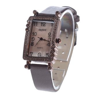 Daybird Fashion Stainless Steel PU Quartz Wrist Watch – Coffee  