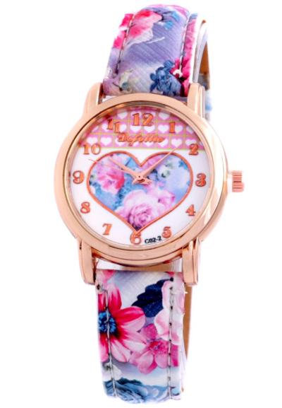 Defollie 26 Tali kulit Jam tangan wanita - Pink Ungu