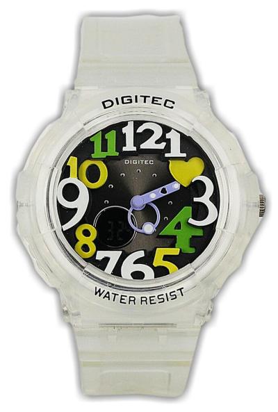 Digitec 3010 jam tangan pria karet 40mm-putih