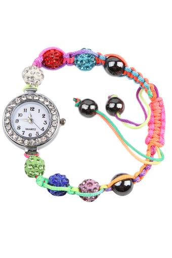 Disco Ball Bling Crystal Watch Bracelet Wrist Watch Gift Color 04 Multicolor  