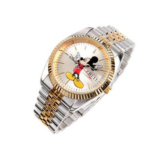 Disney Mickey Mouse Duo-Tone Stainless Steel Watch OW-016DY  