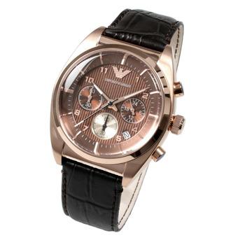 Emporio Armani Men's Balck Leather Strap Watch AR0371 (Intl)  