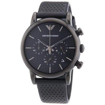 Emporio Armani Men's Classic Black Leather Strap Watch AR1737 (Intl)  