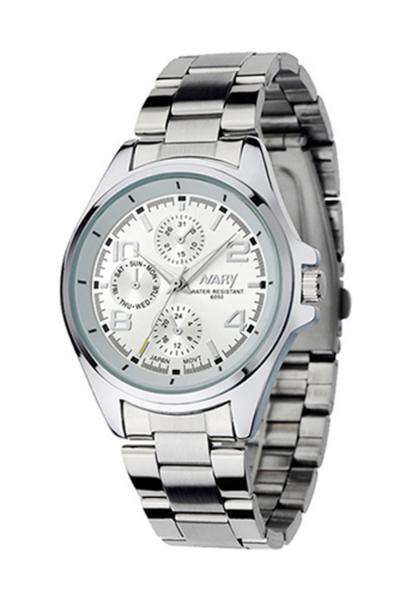 Exclusive Imports Alloy Stainless Steel Analog Quartz Wrist Watch White