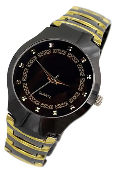 Exclusive Imports Jam Tangan Pria - Hitam-Gold - Strap Stainless Steel
