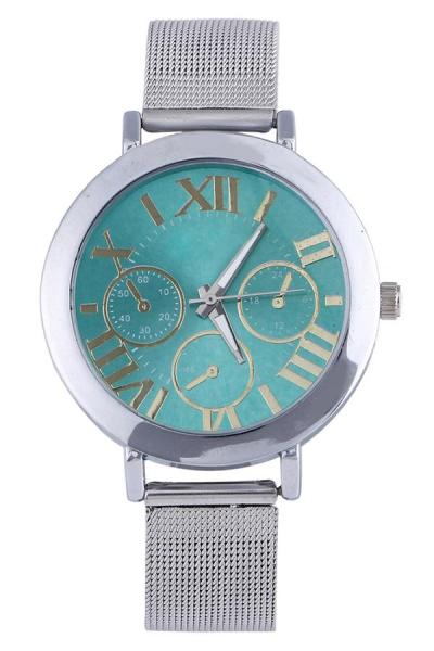 Exclusive Imports Roman Numerals Women's Silver Mesh Analog Watch