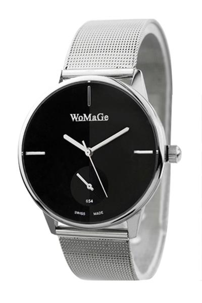 Exclusive Imports Unisex Quartz Black Stainless Steel Band Watch