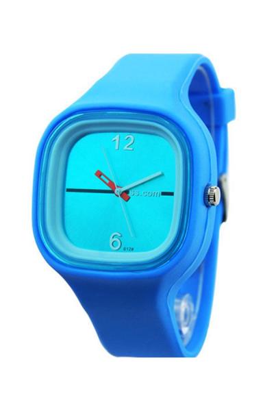 Exclusive Imports Women's Jelly Silicone Quartz Wrist Watch Sky Blue