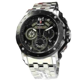 Expedition - Jam Tangan Pria - E 6402 Silver Black - Stainless Steel  
