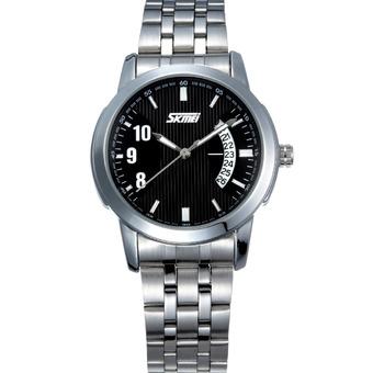 Fashion Brand SKMEI Men Quartz Watch Leather Strap Male Casual Clock Men Business Wristwatch (Intl)  