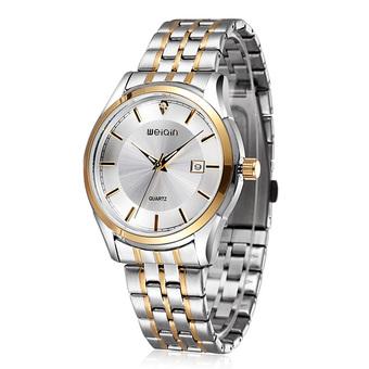 Fashion Men Watch Luxury Brand Calendar Watches Full Steel Wristwatches Luminous Analog 2015 New Arrival (Silver) (Intl)  