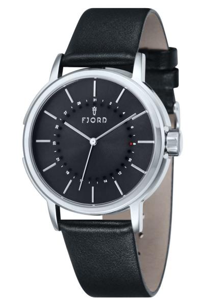 Fjord Elif Men Black Leather Watch FJ-3015-01 - Black