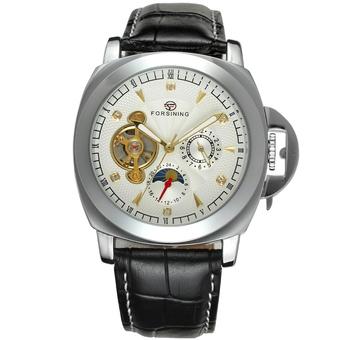 Forsining Men Mechanical Automatic Dress Watch with Gift Box FSG005M3S8 (White) (Intl)  