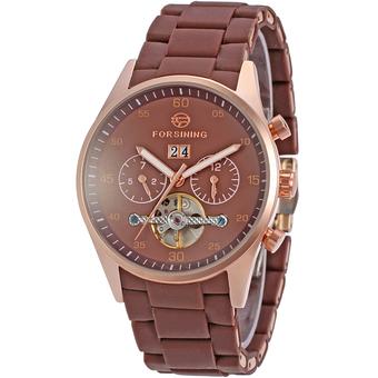 Forsining Men Mechanical Automatic Dress Watch with Gift Box (Brown) (Intl)  