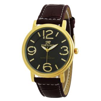 Fortuner Mens Casual Watches - Cokelat - Kulit - FR 1385M BRW BL GLD  