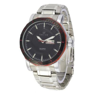 Fortuner Mens Casual Watches - Hitam - Silver - FR K1127G SS BL RD