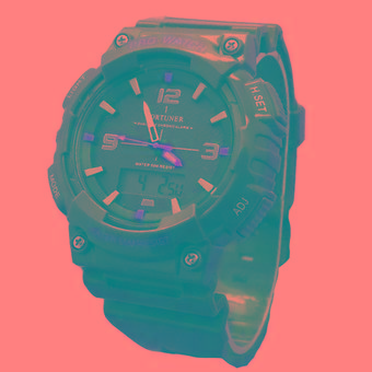 Fortuner dual Time - Jam tangan Sport Pria - Rubber Strap - FR J 893 Green  