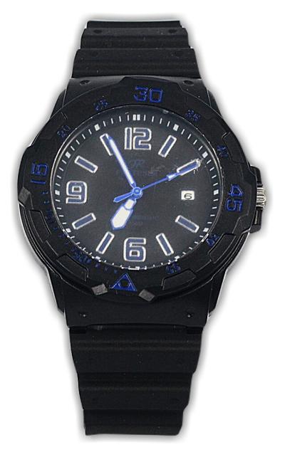 Fortuner j060 dial biru jam tangan wanita 42mm -hitam