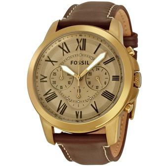 Fossil Grant Gold Dial Men's Chronograph Watch FS 5107 - Gold  