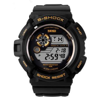 G Style 0939 Digital S Shock Men Military Date Calendar LED Sports Watches(Gold) (Intl)  